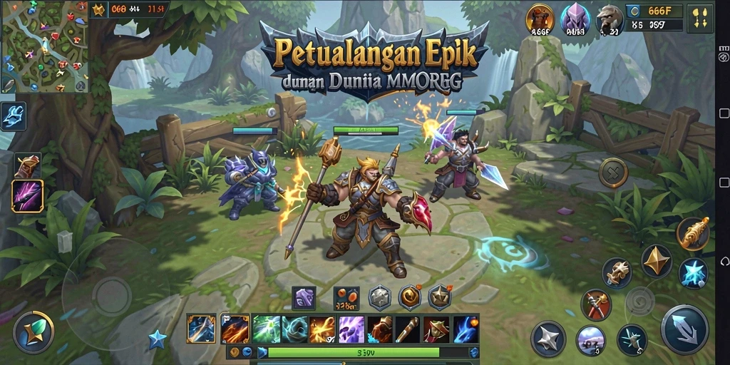 Tampilan gameplay <strong>666F</strong> yang mengasyikkan dan menantang dalam arena pertempuran MMORPG.