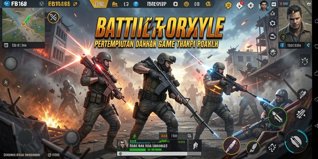 Tampilan gameplay seru dalam pertempuran Battle Royale.