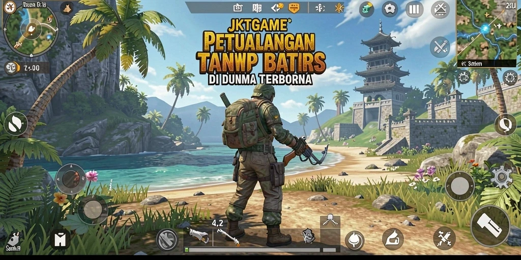 Tampilan gameplay JKTGAME di dunia terbuka yang menakjubkan.