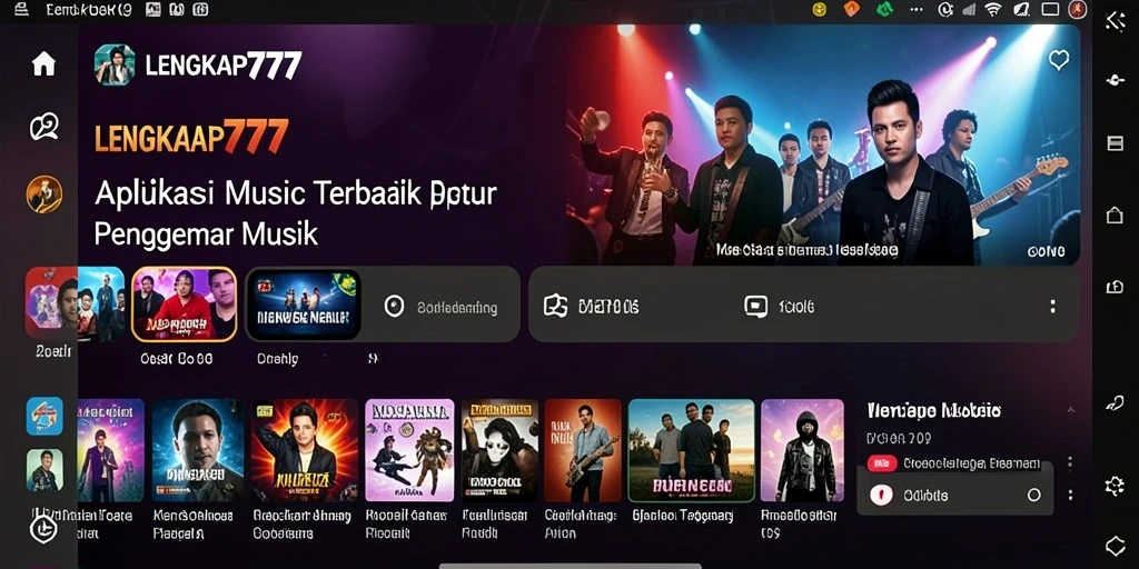 Tampilan menarik dari gameplay LENGKAP777 yang menyajikan musik.