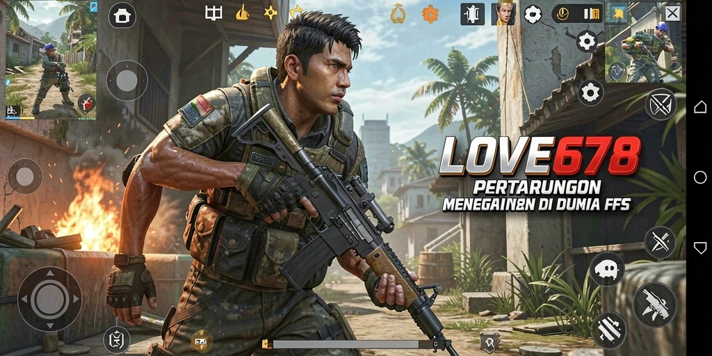 Screenshot gameplay <strong>LOVE678</strong> menampilkan aksi seru dalam pertempuran FPS.