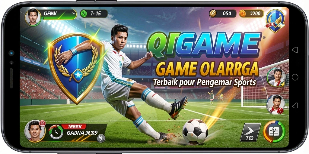 Gameplay QTGAME yang dinamis dan seru di scene olahraga.